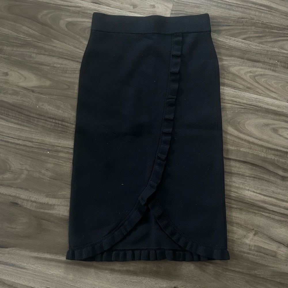 Club Monaco Navy Blue Midi Skirt